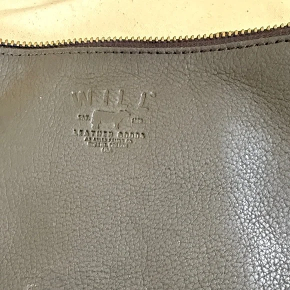 Will Leather Goods Black Leather Pouch crossbody belt bag NEW - Picture 3 of 9